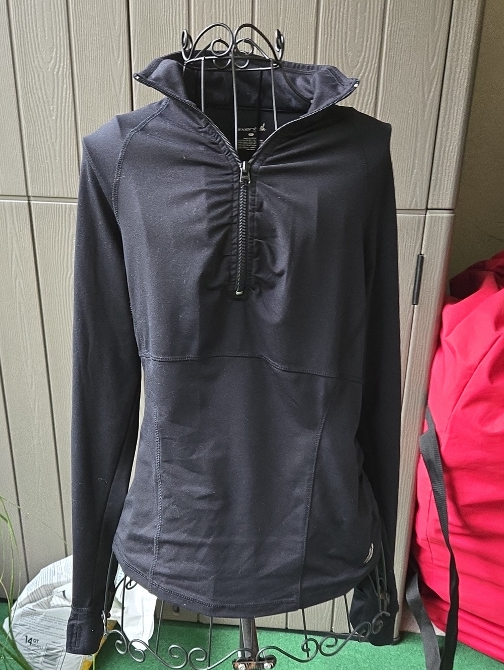 Exertek Black Active Top with White Logo